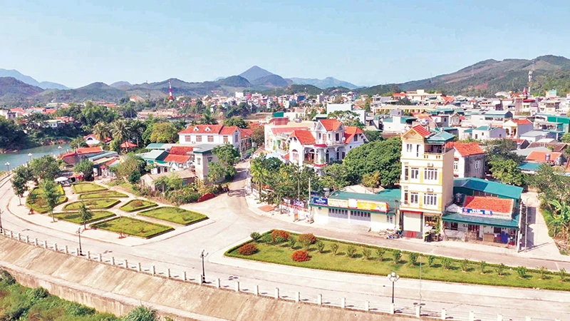 Một góc huyện nông thôn mới nâng cao Tiên Yên (Quảng Ninh).