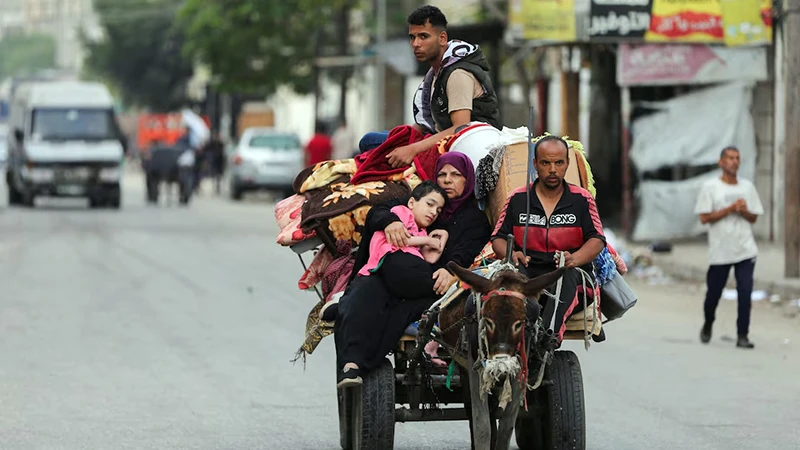 Theo Liên hợp quốc, khoảng 1 triệu người chạy khỏi Rafah trong ba tuần qua. (Ảnh REUTERS)