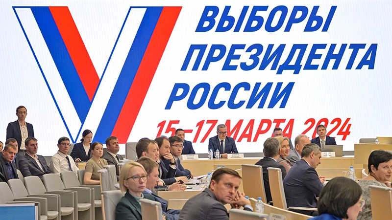 Các thành viên Ủy ban bầu cử trung ương Liên bang Nga. (Ảnh: RIA Novosti)