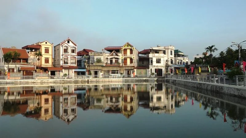 Diện mạo nông thôn xã Vạn Thắng, huyện Ba Vì ngày càng khang trang, sạch đẹp.