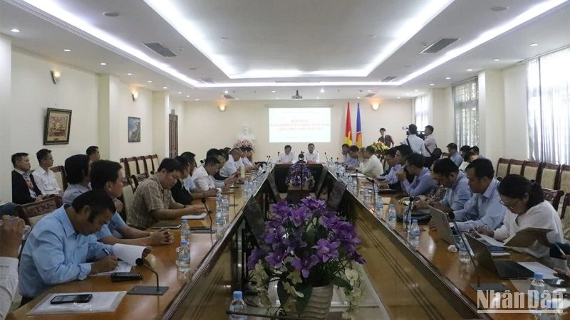 Hội nghị gặp gỡ doanh nghiệp Việt Nam tại Campuchia năm 2023. (Ảnh: Nguyễn Hiệp)