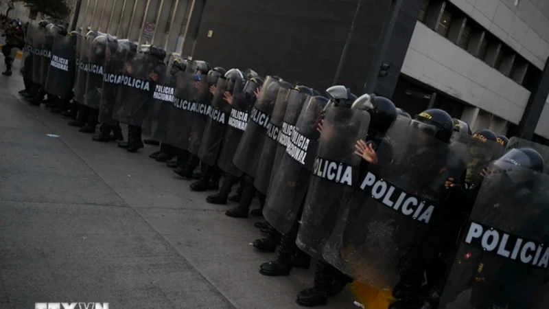 Cảnh sát Peru. (Ảnh: AFP/TTXVN)