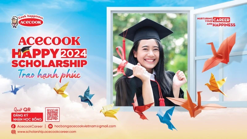 Acecook Happy Scholarship 2024 tại Fanpage Acecook Career.