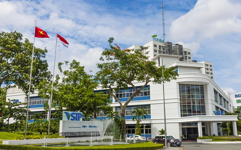 Một góc Khu công nghiệp Việt Nam-Singapore tại Bình Dương. (Ảnh VSIP)