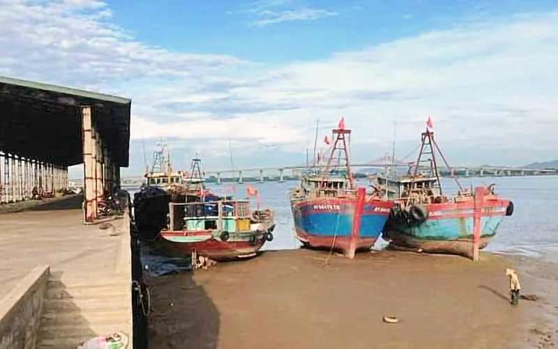 3/4 cầu tàu ở cảng cá Xuân Hội, huyện Nghi Xuân (Hà Tĩnh) đã bị bồi lắng. 