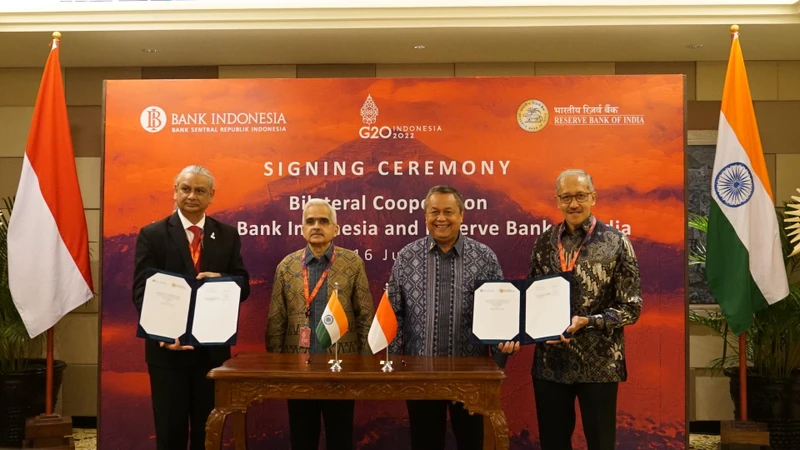 Quang cảnh lễ ký kết. Ảnh: Ngân hàng Trung ương Indonesia