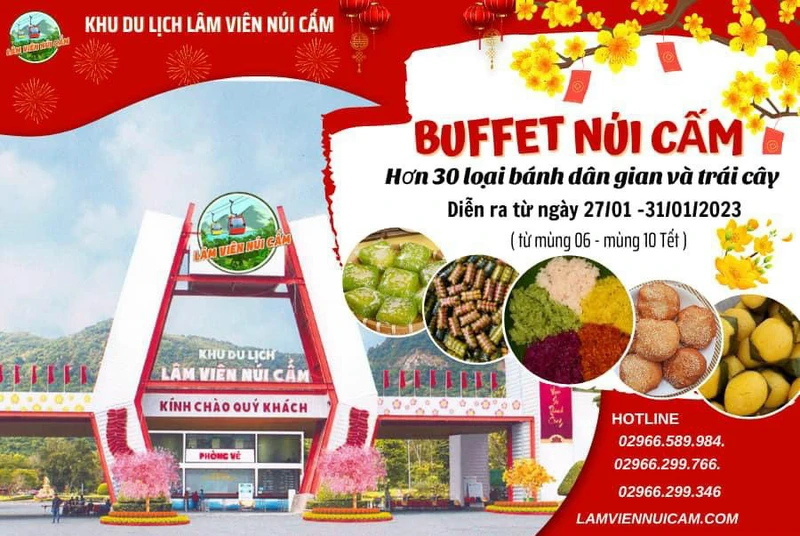 Chương trình “Buffet Cáp treo Núi Cấm hứa hẹn nhiều bất ngờ thú vị.