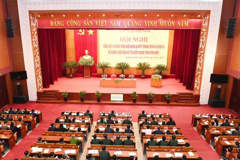 Hội nghị tổng kết 10 năm thực hiện Nghị quyết Trung ương 8 khóa XI. Ảnh: baoquangninh.vn