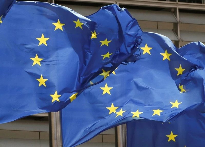 Cờ Liên minh châu Âu (EU). Ảnh: Reuters