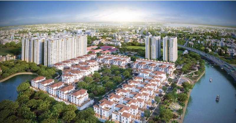 CityLand Riverside nằm kề dòng Cả Cấm, sở hữu không khí mát lành, thoáng đãng.