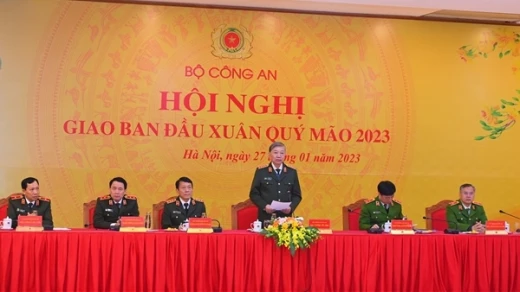 Bộ trưởng Tô Lâm phát biểu chỉ đạo tại hội nghị. (Ảnh: cand.com.vn)