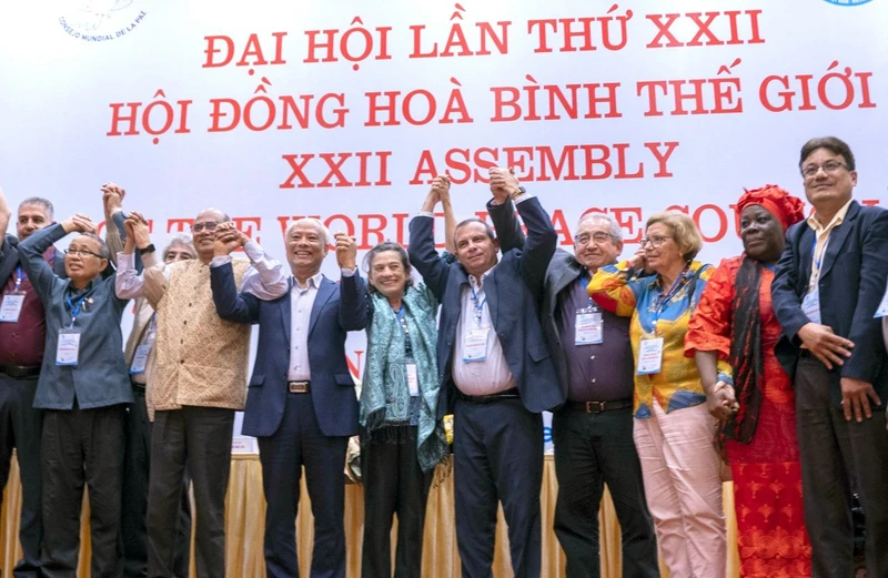 Đại hội lần thứ 22 Hội đồng Hòa bình thế giới diễn ra thành công tại Việt Nam. (Ảnh VUFO)