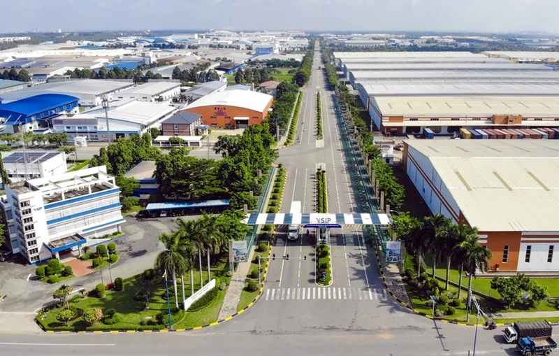 Một góc khu công nghiệp Việt Nam - Singapore II (VSIP II) tại thị xã Tân Uyên, tỉnh Bình Dương. (Ảnh: ĐỨC TUẤN)