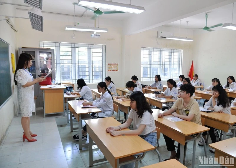 Kỳ thi lớp 10 tại Hà Nội. (Ảnh: THỦY NGUYÊN)