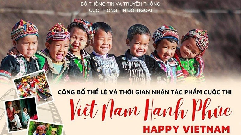 Ảnh công bố thể lệ và thời gian nhận tác phẩm cuộc thi Việt Nam hạnh phúc. (Nguồn: Cục Thông tin đối ngoại, Bộ Thông tin và Truyền thông)