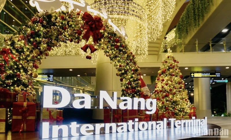 Một góc Nhà ga quốc tế Đà Nẵng đầu năm mới 2024. (Ảnh: ANH ĐÀO)