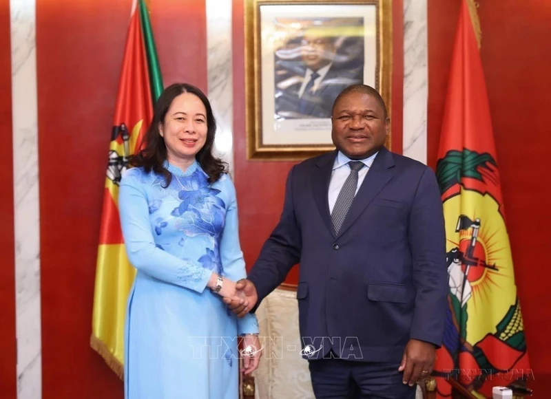 Phó Chủ tịch nước Võ Thị Ánh Xuân hội kiến Tổng thống Mozambique Filipe Nyusi trong chuyến thăm chính thức Cộng hoà Mozambique, sáng 12/9/2023. Ảnh: Lâm Khánh/TTXVN