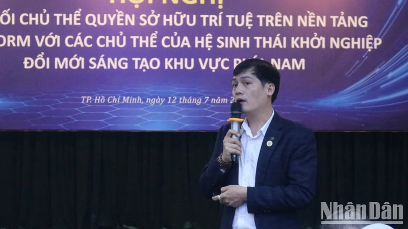 Tại hội nghị, chuyên gia chia sẻ hoạt động vườn ươm doanh nghiệp.