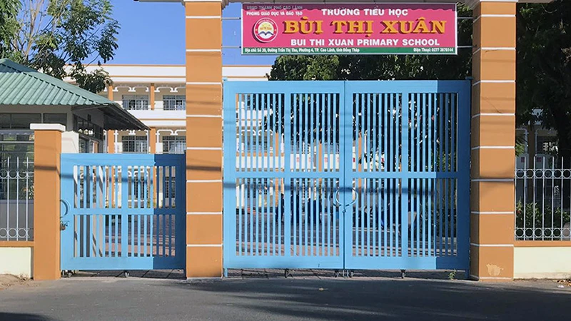 Trường tiểu học Bùi Thị Xuân, phường 4, Thành phố Cao Lãnh. (Ảnh: CTV)
