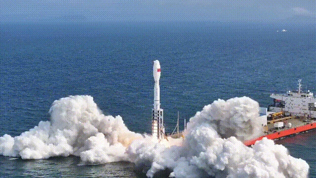 Tên lửa đẩy Jielong-3 Yao-3 đưa các vệ tinh lên quỹ đạo. (Ảnh: people.com.cn)