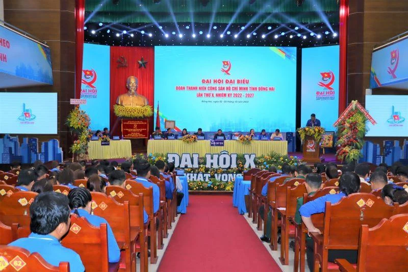 Quang cảnh Đại hội đại biểu Đoàn Thanh niên Cộng sản Hồ Chí Minh tỉnh Đồng Nai lần thứ X.