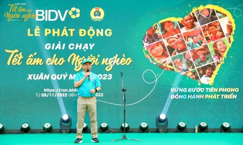 Lễ phát động Giải chạy thiện nguyện online “BIDVRUN - Tết ấm cho người nghèo Xuân Quý Mão 2023”.