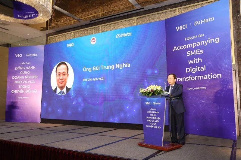 Phó chủ tịch VCCI Bùi Trung Nghĩa phát biểu tại diễn đàn.