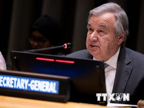 Tổng Thư ký Antonio Guterres phát biểu tại trụ sở Liên hợp quốc ở New York, Mỹ, ngày 20/7/2023. (Ảnh: THX/TTXVN)
