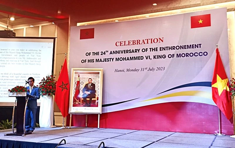 Thứ trưởng Ngoại giao Hà Kim Ngọc phát biểu tại lễ kỷ niệm. (Ảnh: Hồng Hạnh)