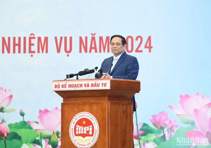 Thủ tướng Phạm Minh Chính phát biểu ý kiến chỉ đạo Hội nghị.