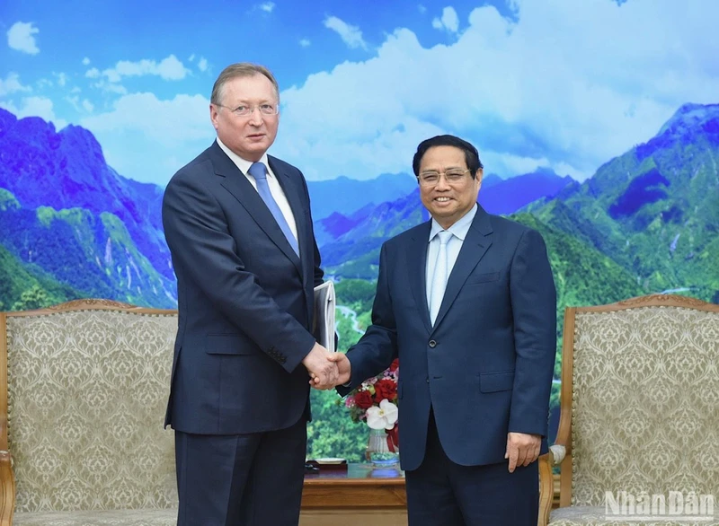 Thủ tướng Phạm Minh Chính tiếp ông Kudryashov, Tổng giám đốc Công ty dầu khí Zarubezhneft (LB Nga). 