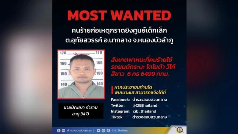 Thủ phạm là Panya Khamrap, một cựu sĩ quan cảnh sát 34 tuổi.