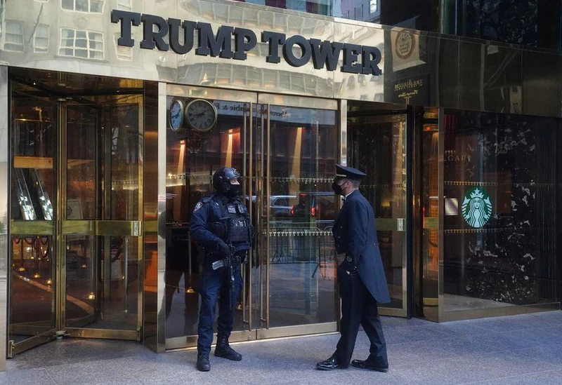 Lối vào Tháp Trump tại Manhattan, bang New York. (Ảnh: Reuters)