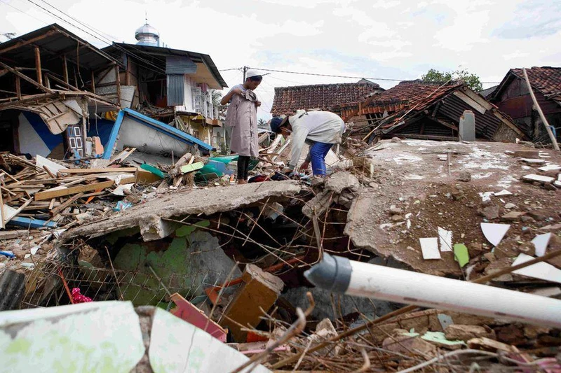 Thị trấn Cianjur, tỉnh Tây Java là nơi chịu ảnh hưởng nhiều nhất của trận động đất. (Ảnh: Reuters)