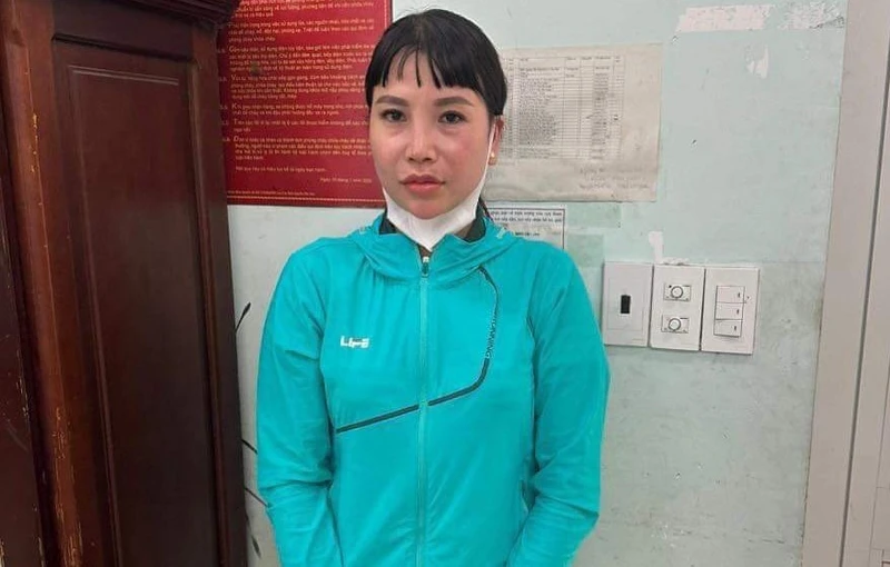 Đối tượng Trần Thị Thủy bị bắt giữ.