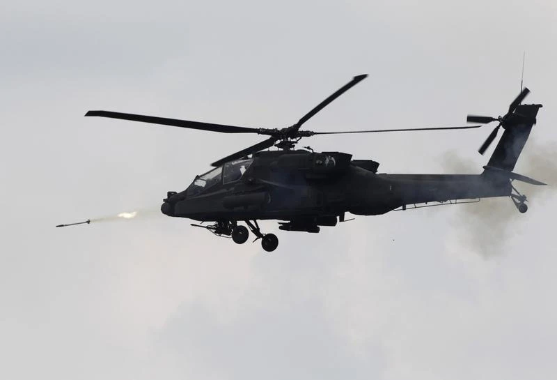 Hình ảnh một trực thăng AH-64 Apache của Lục quân Mỹ. (Ảnh: Reuters)