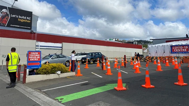 Khu xét nghiệm Covid-19 tại Wellington, New Zealand, ngày 11/3/2022. (Ảnh: Reuters)