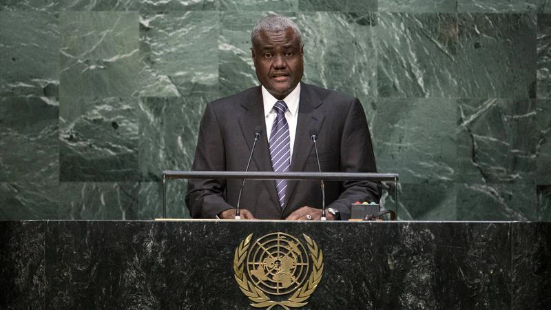 Chủ tịch Ủy ban Liên minh châu Phi (AU) Moussa Faki Mahamat. (Ảnh: Reuters)