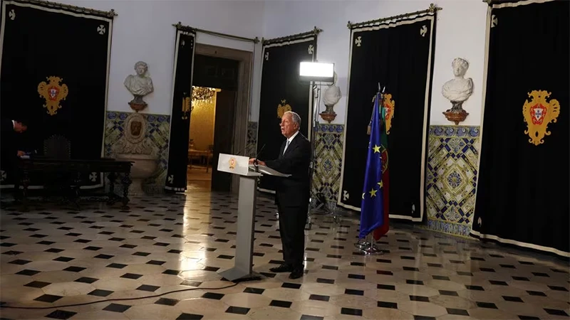 Tổng thống Bồ Đào Nha Marcelo Rebelo de Sousa tuyên bố giải tán quốc hội và quyết định tổ chức tổng tuyển cử vào ngày 10/3/2024. Ảnh: Reuters