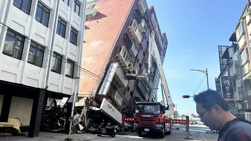 Trận động đất ở Đài Loan (Trung Quốc). (Ảnh: huanqiu.com)