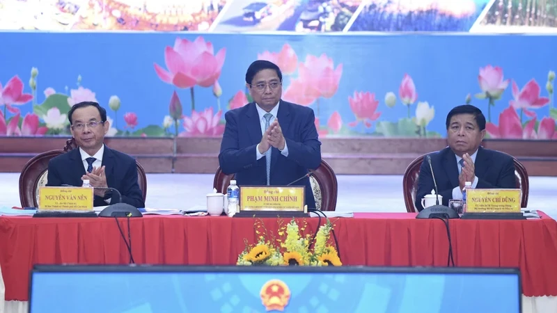 Thủ tướng Phạm Minh Chính chủ trì Hội nghị Hội đồng điều phối vùng Đông Nam Bộ lần thứ 3. (Ảnh: THANH GIANG)