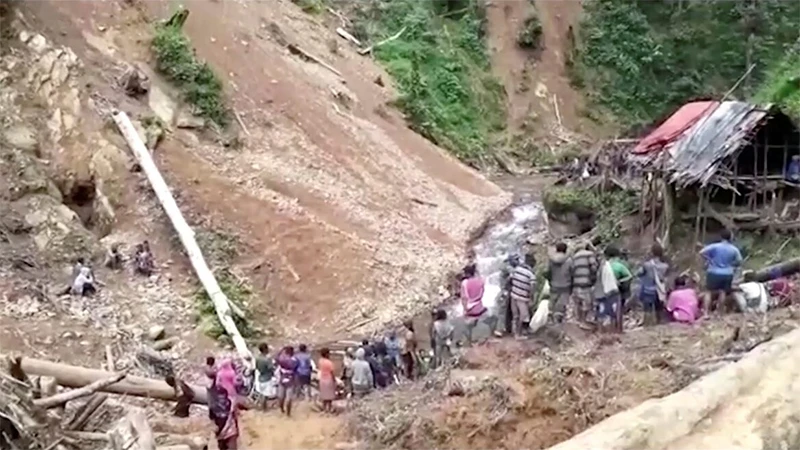 Một vụ sạt lở tại Goilala, Papua New Guinea, ngày 29/12/2020. (Ảnh: Reuters)