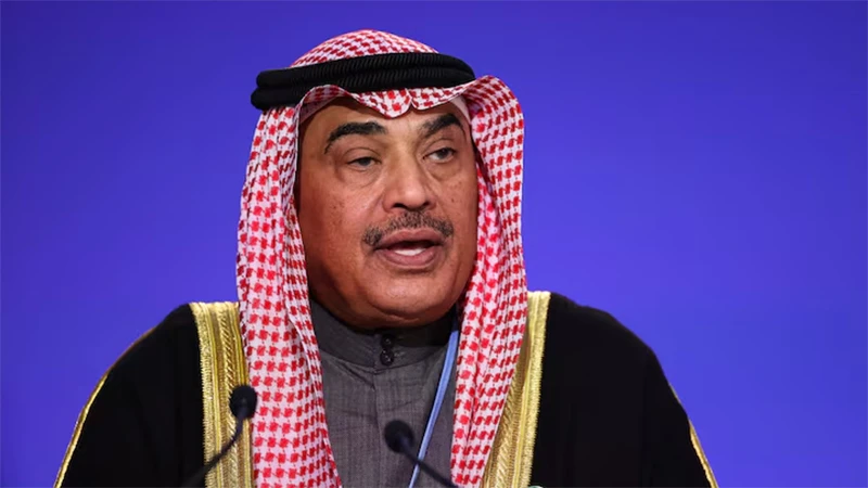 Ông Sheikh Sabah Khaled al-Hamad al-Sabah phát biểu tại COP26, diễn ra ở Glasgow, Scotland, ngày 2/11/2021. (Ảnh: Reuters)