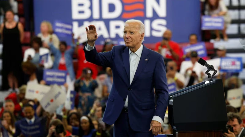 Tổng thống Mỹ Joe Biden tại bang Michigan, ngày 12/7/2024. (Ảnh: Reuters)