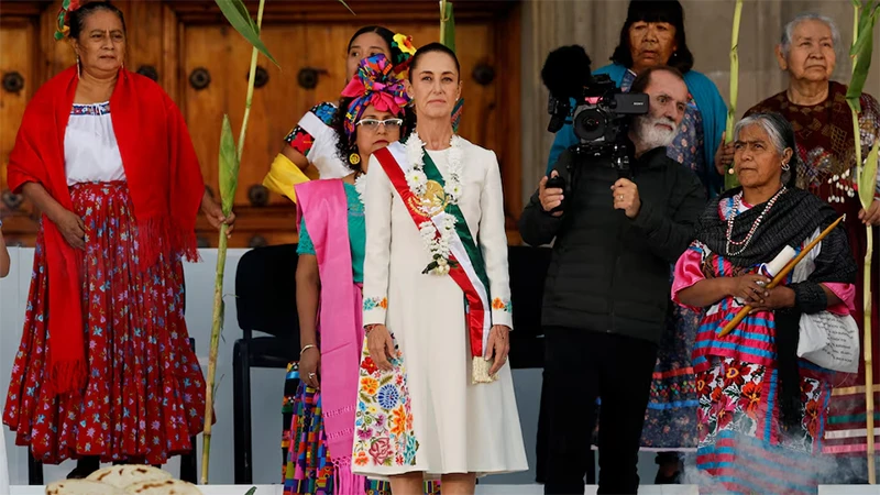 Lễ nhậm chức được tổ chức trang trọng tại thủ đô Mexico City, ngày 1/10/2024. (Ảnh: Reuters)