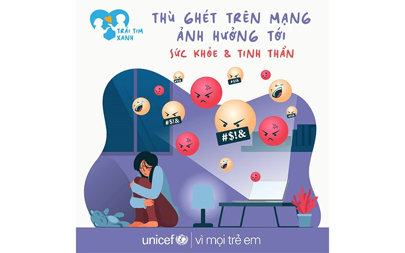 Một trong số các dự án truyền thông về "Bắt nạt qua mạng" của UNICEF. Nguồn: UNICEF Vietnam
