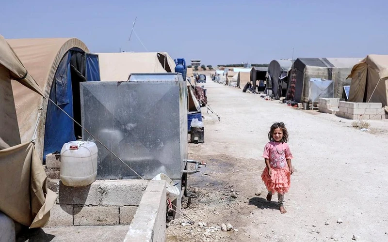 Trẻ em sống trong trại tị nạn ở Idlib, Syria. (Ảnh GLOBAL TIMES)