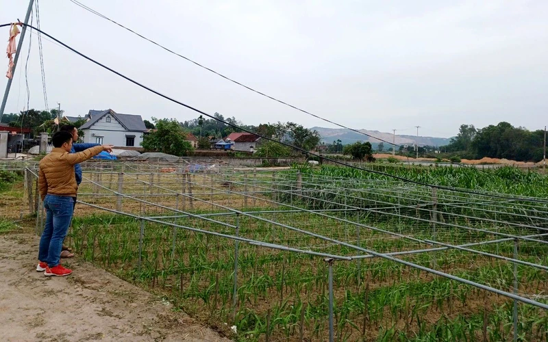 Các công trình phục vụ sản xuất nông nghiệp của người dân xóm Bến Ðò, xã Linh Sơn đề nghị xem xét lại phương án bồi thường.