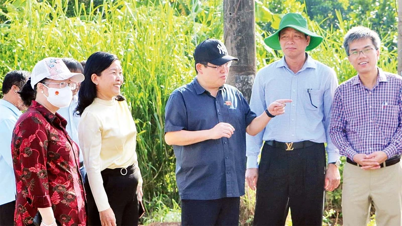 Đoàn đại biểu Quốc hội tỉnh Đồng Nai giám sát việc quản lý đất đai, xây dựng tại huyện Trảng Bom. 
