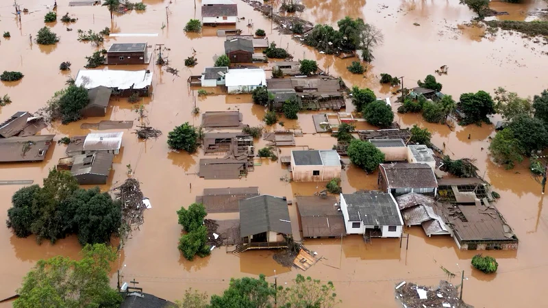 Bang Rio Grande do Sul của Brazil hứng chịu hậu quả của lũ lụt. (Ảnh REUTERS) 